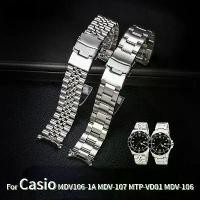 ราคา สายนาฬิกา, สแตนเลส, สร้อยข้อมือโลหะ, 20 มม. และ 22 มม., สำหรับ Casio MDV106-1A, MDV-107, MDV-106D, สายรัด, สายนาฬิกาเปลี่ยน (1731056850317380023)