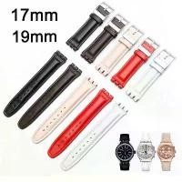 ราคา สายนาฬิกา, หนังวัวแท้, 17mm และ 19mm, สำหรับ Swatch YVB404 YVS400 YTB400, สายรัดข้อมือ, ทำจากหนังวัวและลูกวัว, มีสีดำ, น้ำตาลและขาว, เข็มขัดนาฬิกา, เหมาะสำหรับผู้หญิงและผู้ชาย, สร้อยข้อมือ (1731478383