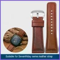 ราคา สายนาฬิกา เหมาะสำหรับ Sevenfriday S2/3/M2 สไตล์ Ltalian หนังแท้ ผู้ชาย สีน้ำตาล สีดำ สีแดง สีเขียว แถบนาฬิกา 28mm (1731337005151651562)