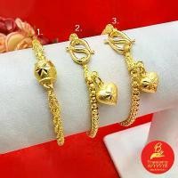 ราคา สร้อยข้อมือทองพ่นทราย คละเเบบ เทียบเท่า 2 สลึง ความยาว 6.5-6.7 นิ้ว ชุบทอง ใส่เสริมบารมี ใส่ออกงานได้ งานสวย พร้อมส่ง (1731759876563044244)