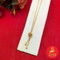 ราคา สร้อยคอทองลายกระดูกงูกลมห้อยเม็ดตุ้มลายสุโขทัย ความยาว 16 นิ้ว เทียบเท่า 1 สลึง ชุบทอง งานสวย ใส่ได้ทุกโอกาส รูปถ่ายจากสินค้าจริง (1731296894611262356)