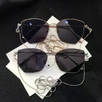 ราคา แว่นกันแดดผู้หญิง สไตล์วินเทจ ขอบใหญ่ หน้าไม่มีเครื่องมือแต่งหน้า สายคล้องแว่น โซ่ มีสายตาสั้น มาใหม่ (1731912952399956120)