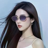 ราคา แว่นกันแดดผู้หญิง สไตล์เก่า เงิน ทอง ทรงกลม วินเทจ ความรู้สึกระดับไฮเอนด์ หน้าเรียว กรอบโลหะ กรอบเล็ก ข้ามพรมแดน 2025 รูปแบบใหม่ (1731594996098631039)