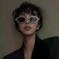 ราคา แว่นกันแดดผู้หญิง ทรงวงรี แบรนด์หรู แว่นตาขนาดเล็ก สไตล์ญี่ปุ่นและเกาหลี ตกแต่งโลหะ (1730924502638561285)