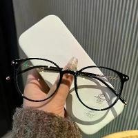 ราคา แว่นตาป้องกันแสงสีฟ้า, แว่นตาผู้หญิง, แว่นตาผู้ชาย, แฟชั่น, ทรงกลม, สีดำ (1731694419940051498)