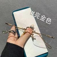 ราคา แว่นตาไร้กรอบ, แว่นตาผู้หญิง, ป้องกันแสงสีฟ้า, กรอบแว่นตาธรรมดาสีทอง, พร้อมลวดทอง (1731755262529932154)