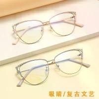 ราคา กรอบแว่นตา, สไตล์ยุโรปและอเมริกา, แฟชั่นยอดนิยม, ศิลปะย้อนยุค, ตาแมวฝังเพชร, ไม่มีเมคอัพ, กระชับสัดส่วน, เหมาะสำหรับผู้หญิง, กรอบแว่นตาสายตาสั้น, 2023 แว่น สีน้ำตาล แว่นกันแดดผู้หญิงrayban แท้ (173016