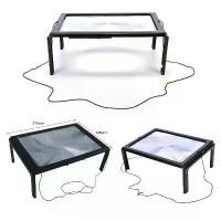 ราคา [ส่งฟรี] แผ่นขยายอ่านหนังสือ แว่นขยายอ่านหนังสือ แว่นขยาย รูปโต๊ะขนาด A4 มีไฟ LED สำหรับอ่านหนังสือ (1732178678738356232)