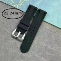 ราคา สายรัดข้อมือ, อุปกรณ์เสริมนาฬิกา, สำหรับ 22 24 มม. Panerai Luminor PAM441 111, สายรัดซิลิโคน, เข็มขัดผู้ชาย, หัวเข็มขัดนาฬิกา (1730194818908653918)