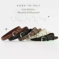 ราคา ส่วนลด ข้อเสนอราคาถูก ของแท้และใช้งานได้จริง BornToBelt เข็มขัดหนังแท้ หัวเงิน เข็มขัดผู้ชาย เข็มขัดผู้หญิง เอวใหญ่ Classic Silver (1731770011266614421)
