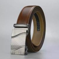 ราคา เข็มขัดผู้ชาย สไตล์ธุรกิจลำลองระดับไฮเอนด์ หัวเข็มขัดอัตโนมัติ ทำจากหนังแท้ เข็มขัดผู้ชายคลาสสิกพร้อมอัลลอยด์ สีน้ำตาลอ่อน กว้าง 3.5 ซม. (1731956882398151925)