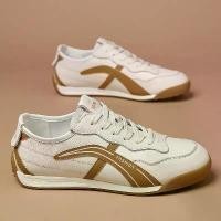 ราคา รองเท้าผู้ชาย, Guijia Dexun, หนังแท้, รองเท้าสีขาววาฟเฟิล, รองเท้าผ้าใบลำลอง, รองเท้าวิ่งกีฬา, รองเท้าอินเทรนด์, รองเท้าผู้ชาย, Agan onitsuka tiger mlb big ball chunky แวน มือ สอง (1731621561328502160