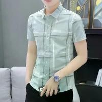 ราคา TOP clothingพร้อมส่ง เสื้อเชิ๊ตชายแขนสั้น เสื้อเชิ้ตลำลอง เสื้อเชิ้ตแฟชั่น ผ้านุ่ม ใส่สบาย เสื้อเชิ้ตผู้ชาย (1731243528418396073)