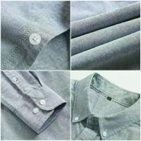ราคา เสื้อเชิ้ตผู้ชายสีพื้นแขนยาว ผ้า Oxford เสื้อเชิ้ตสไตล์เกาหลี เสื้อเชิ้ตผู้ชาย Men's Shirt (1731231760813033140)