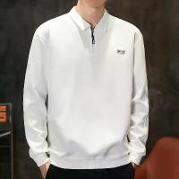 ราคา ZY * เสื้อสเวตเตอร์ครึ่งซิป เสื้อโปโลผู้ชาย เสื้อผ้าลำลอง เสื้อคอปก แขนยาว เสื้อยืด (1730888848512551653)