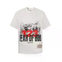 ราคา เสื้อยืดผู้ชาย Streetwear, FOG RRR123, สไตล์วินเทจ, เสื้อยืดลำลองคอกลม, Oversize, Unisex, สีขาว, แขนสั้น, เหมาะสำหรับฤดูร้อน Man Clothing (1730197869735217607)