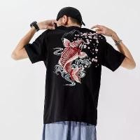 ราคา เสื้อยืดผู้ชาย ปักลายปลาคราฟ ผ้าฝ้ายแท้ สไตล์ Ins ทรงหลวม แขนสั้น สินค้าแฟชั่น สินค้ายอดนิยม ปี 2025 (1732028941543967537)