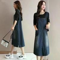 ราคา กระโปรงยีนส์ สายเอี๊ยม ผู้หญิง ชุดฤดูร้อน สไตล์เกาหลี ทรงหลวม ลำลอง ความยาวปานกลาง ชุดทูพีซ มาใหม่ (1729853003871718021)