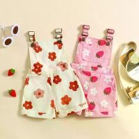 ราคา สาวน้อย ชุดเอี๊ยมยีนส์ พิมพ์ลายดอกไม้/สตรอเบอร์รี่ กางเกงยีนส์ ชุดเอี๊ยม สายเอี๊ยม กางเกงขาสั้น ชุด [COD] (1730383177033746820)