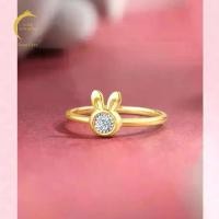 ราคา แหวนกระต่ายระยิบระยับ สำหรับผู้หญิง หูกระต่าย ติดแน่น แหวนปรับได้ SS24 (1729802248168900853)