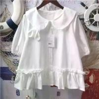 ราคา เสื้อเชิ้ต สไตล์ญี่ปุ่น นุ่ม สาว ย้อนยุค น่ารัก หูกระต่าย ทรงหลวม สีขาว ปลอกคอตุ๊กตา แขนสั้น เสื้อเด็กผู้หญิง 3272 คน สะสม (1731590748509144153)