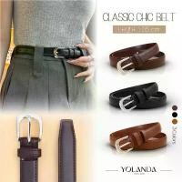 ราคา COD Yolanda เข็มขัดหนังอย่างดี เข็มขัดผู้หญิง Belt อะไหล่เงิน ยาว 105 ซม. สีเอิร์ธโทน สไตล์เกาหลี FF1601 (1731630681199576095)