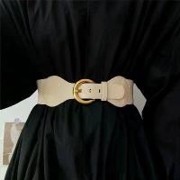 ราคา เข็มขัดผู้หญิง ยางยืด แฟชั่น หัวเข็มขัดสีทอง เข็มขัดกว้าง เหมาะสำหรับชุดเดรสและเสื้อโค้ท ซีลเอว เข็มขัดรัดตัว ยืดได้ (1729975166639639080)