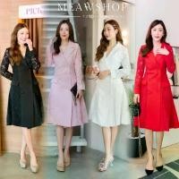 ราคา มี4สีค่ะ เดรสสูทคอปกลูกไม้ S-5XL ชุดทำงานผู้หญิง ออกงาน ไปงาน สีดำ ขาว ชมพู Blazer สูทแฟชั่น ชุดสาวออฟฟิศ ชุดดำ ชุดไว้อาลัย ชุดไปวัด ทำบุญ ชุดเพื่อนเจ้าสาว สาวอวบอ้วน งานป้าย #10027 (17297694888058250