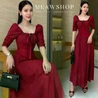 ราคา #6647 S-XL เดรสผ้าฝ้าย ฉลุ คอเหลี่ยม ใส่แล้วผอมมาก ชุดทำงานผู้หญิง ชุดออกงาน ชุดไปงาน ชุดไปทะเล เดรสขนมชั้น ชุดไปคาเฟ่ cv # (1732312524023958046)