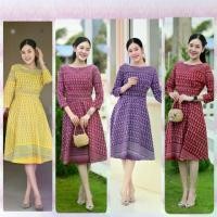 ราคา ชุดเดรสลายขอ Dress เสื้อผ้าผู้หญิง เดรสสวยๆ เดรสน่ารักๆ ชุดเดรสแฟชั่น ผ้าไทย ชุดผ้าไทย เดรส เดรสผ้าไทย ชุดเดรสสวยๆ ชุดทำงานผู้หญิง ผ้าไทยลายขอ เดรสทำงาน เดรสเรียบร้อย ชุดคุณครู เ (1730278218002435039)