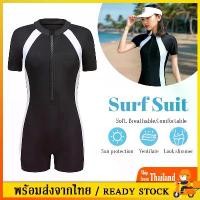 ราคา PhoositPrasertsri ชุดว่ายน้ำผู้หญิง ชุดว่ายน้ำแขนสั้น ชุดเล่นน้ำแฟชั่นWomen's Swimsuitชุดไปทะเล กันUVชุดว่ายน้ำSP695 เนื้อผ้านุ่ม กัน UV กันน้ำ (1731557158623217438)