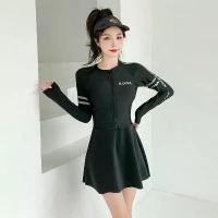 ราคา L-2XL ชุดว่ายน้ำผู้หญิง ชุดว่ายน้ำวันพีซแขนยาวเซ็กซี่ ชุดว่ายน้ำผู้หญิงแขนยาว กระโปรงว่ายน้ำสไตล์เกาหลี ชุดดำน้ำ 2265 กางเกง วอร์ม (1729543013505993721)