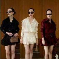 ราคา พร้อมส่ง เดรสเชิ้ตผ้าปักลายแต่งระบายล่าง งานป้าย vshopbrand clothing women cream ผู้หญิง dress เดรสใส่กับกางเกงยีนส์ ชุดเดรส ชุดทรงเพชร ชุดเดรสผู้หญิง ชุดเดรสแฟชั่นผู้หญิง เดรส (1731583099153123485)