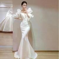 ราคา ชุดนางเงือก สายสปาเก็ตตี้ เรียบหรู สไตล์โมริผ้าซาติน เหมาะสำหรับงานหมั้น งานแต่งงาน เดรสใส่ไปข้างนอก ชุดราตรี ชุดราตรีสำหรับผู้หญิง ชุดแต่งงานแบบเบา (1732053419025598847)