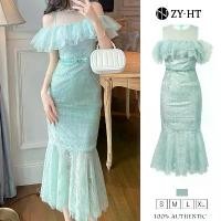 ราคา ZY·HT เดรสผู้หญิง เดรสสีเขียว เดรสลูกไม้ เดรสหางปลา เดรสปาดไหล่ ชุดราตรี เดรสไฮโซ เดรสออกงาน เดรสไปงานแต่ง เดรสเซ็กซี่ 20627 (1731798967435363716)
