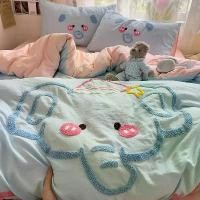 ราคา ชุดเครื่องนอน ลายการ์ตูนช้าง ปักลาย ผ้าขนหนู ปลอกผ้านวม ซักได้ ชุดสี่ชิ้น ผ้าปูที่นอน เหมาะสำหรับนักเรียน ชุดสามชิ้น ปี 2025 (1731923263231329573)