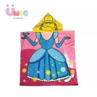 ราคา Uwae ผ้าขนหนู ผ้าเช็ดตัวเด็ก ผ้าขนหนูคลุมตัว ลายเจ้าหญิง Cute Cinderella รุ่น TW052 (1730338653111093335)