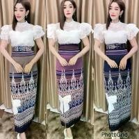 ราคา ชุดเดรสงานไทยประยุกต์ งาน2ชิ้นเสื้อ+ผ้าถุง ทรงสวยใส่สบายคะเนื้อผ้าไม่คันคะ งานดีคะใส่ทำงาน ใส่ทำบุญ ขึ้นบ้านใหม่ใส่เที่ยวคะสวยหรูดูดี (1731992604820670590)