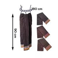 ราคา ผ้าถุง ผ้านุ่งผู้หญิง ผ้าแบบมีเชิงลายขิด ผ้าถุงต่อเชิง ฝ้าย ลายแถบ ทนทานต่อรอยยับ ล้างได้ (1729623106621049246)