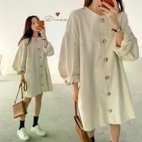 ราคา CHERISH (พร้อมส่ง) เสื้อคลุม เดรสคลุม แบบยาว เดรสยาว ผ้ายีนส์ สีครีม กระดุมหน้า งานป้าย ผู้หญิง Clothing Outfits (1729850105276173278)