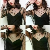 ราคา เสื้อยืดสีดำ ท็อปส์ซู แขนยาว ตาข่ายโปร่ง แขนยาว เสื้อซีทรู ทันสมัย เหมาะสำหรับกิจกรรมต่างๆ (1731774106939393250)