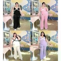 ราคา ชุดเซท เสื้อสายเดี่ยว+กางเกงขาม้า ไซส์ใหญ่ งานเก๋มากค่า ใส่สบาย ใส่แมทช์ได้หลากหลายนะคะ พลัสไซส์ แฟชั่นสาวอวบอ้วน มีบริการเก็บปลายทาง (1731943675857831836)