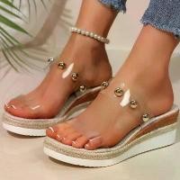 ราคา รองเท้าแตะผู้หญิง, ส้นตาข่าย, รองเท้าฤดูร้อน, รองเท้าแตะพีวีซี, รองเท้าแตะส้นสูง, สำหรับผู้หญิง, รองเท้าแตะส้นตึก (1731302150884394171)