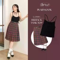 ราคา Tri-Back Tank Top - Glamma เสื้อกล้ามรุ่นใหม่ (GM004) ด้านหน้าคงความมินิมอล หันหลังแล้วเซ็กซี่ด้วยดีเทลการไขว้กันเป็นตัว X สุดชิค! เสื้อกล้ามผู้หญิง (1730595530972826300)