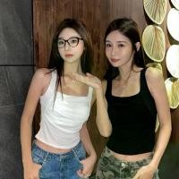 ราคา เสื้อกล้ามผู้หญิง แฟชั่น สไตล์ลำลอง สีพื้น มีนัวเนีย Women Clothing เสื้อกล้าม มี บรา (1731070025222752944)