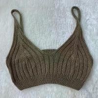 ราคา บราถักเสื้อครอปสายเดี่ยวไหมพรมสีนำ้ตาล Women ผู้หญิง Clothing เสื้อผ้าแนวแฟรี่ เสื้อสาย เดี่ยว เสื้อกล้ามผู้หญิง เอวลอยลายไฟ เกาะอก เสื้อกล้าม top เสื้อครอป สาวอวบ เสื้อเกาะอก (1731199535577335813)