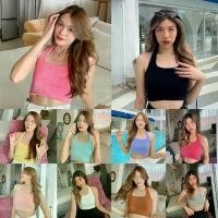 ราคา BEMYCHIC เสื้อวิ้งๆ เสื้อกลิตเตอร์ เสื้อครอปคล้องคอสายฝอ รุ่น CARLY Clothing Women ผู้หญิง เสื้อผ้าแนวแฟรี่ เอวลอยลายไฟ เสื้อสายเดี่ยว เสื้อกล้ามผู้หญิง เกาะอก top เสื้อกล้าม ส (1731240790407874790)