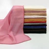 ราคา ผ้าพันคอฮิญาบชีฟอง, ธรรมดา, หนัก, ขอบโครเชต์ลูกไม้, ผ้าคลุมไหล่ Pashmina, ผ้าคลุมมุสลิม, วัสดุชีฟอง (1731188609850771316)