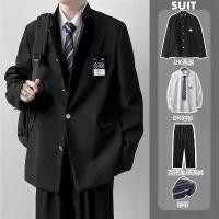 ราคา ชุดนักเรียนครูโรบลซอร์ซีโร่ DK ชุดยูนิฟอร์ม Zhongshan สไตล์กระโหลก ชุดสูทขนาดเล็ก สำหรับผู้ชายและผู้หญิง สไตล์อเนกประสงค์ JK ชุดทำงาน เสื้อโค้ท Man Clothing (1730712170334816849)