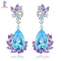 ราคา ต่างหูหล่น, เครื่องประดับ Lohaspie, 8.2 กะรัตจริง, เงิน 925, ออริจินัล, หินธรรมชาติสีฟ้าและบุษราคัม, ต่างหูบุษราคัมตัดลูกแพร์, สำหรับผู้หญิง, เครื่องประดับ (1730350690144783058)
